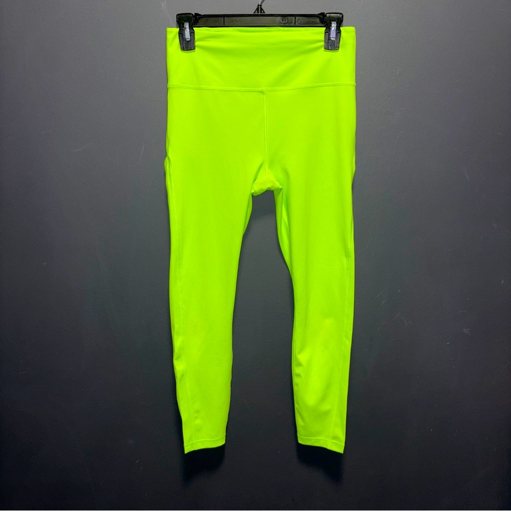 Athleta Neon Lime Green High-Rise Leggings